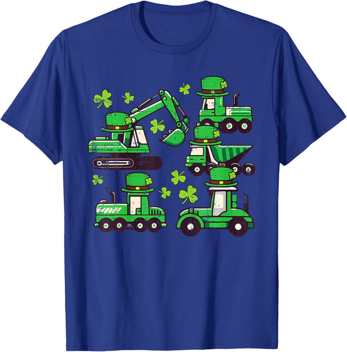 St Patricks Day Construction Saint Pattys Boys Kids T-Shirt - T-Shirt | Royal