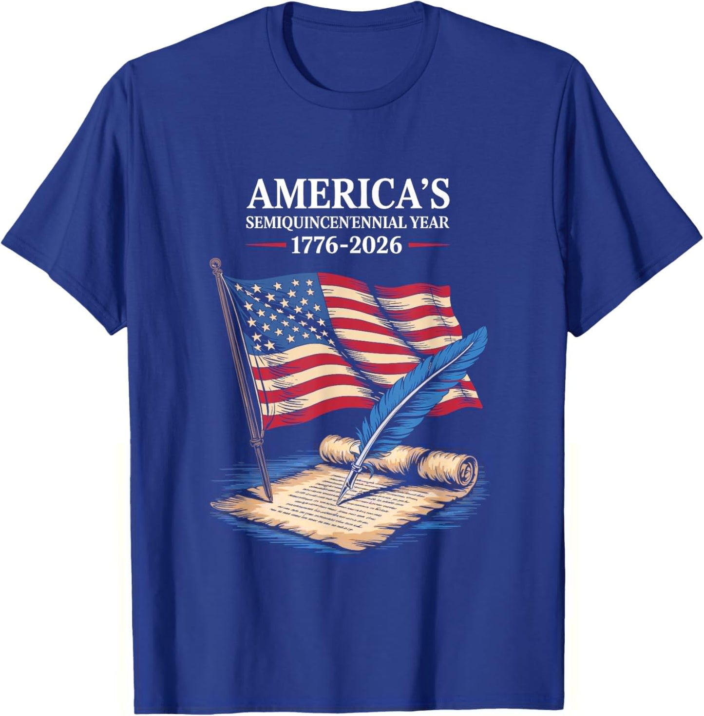 USA Flag 250 Years Independence Day 1776-2026 4th July T-Shirt - T-Shirt | Royal