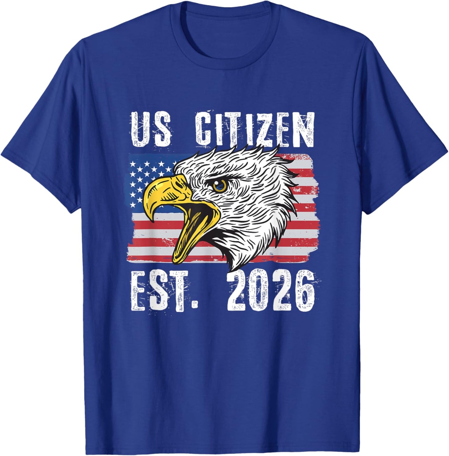 US Citizen Est. 2026 Citizenship New USA Citizen T-Shirt - T-Shirt | Royal