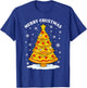 Merry Crustmas Pizza Christmas Tree Lights Food Xmas Holiday T-Shirt - T-Shirt | Royal