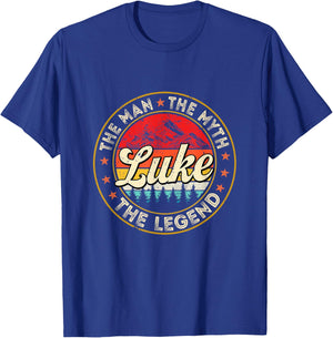 Luke The Man The Myth The Legend Personalized Name T-Shirt - T-Shirt | Royal