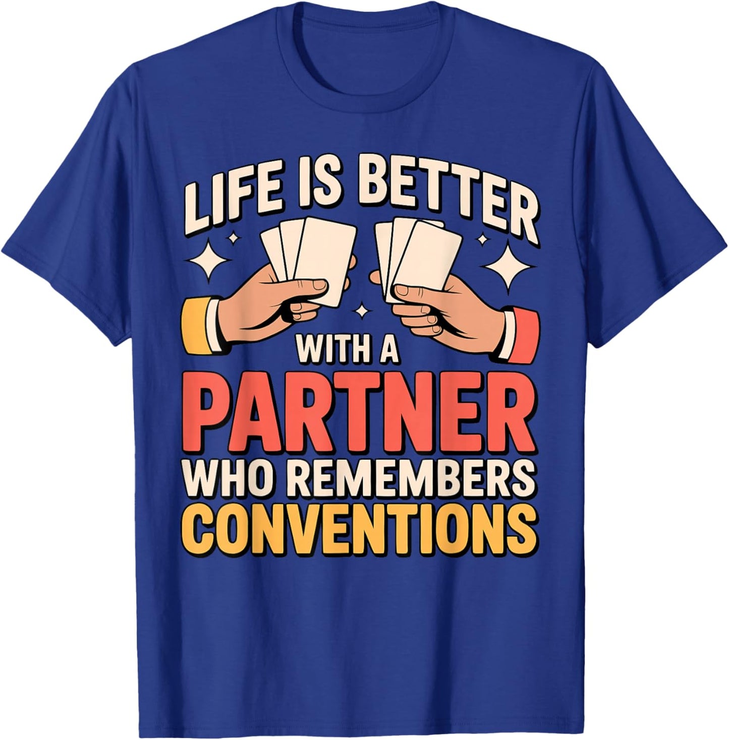 Vintage Bridge Player Partner Contract Bridge T-Shirt - T-Shirt | Royal