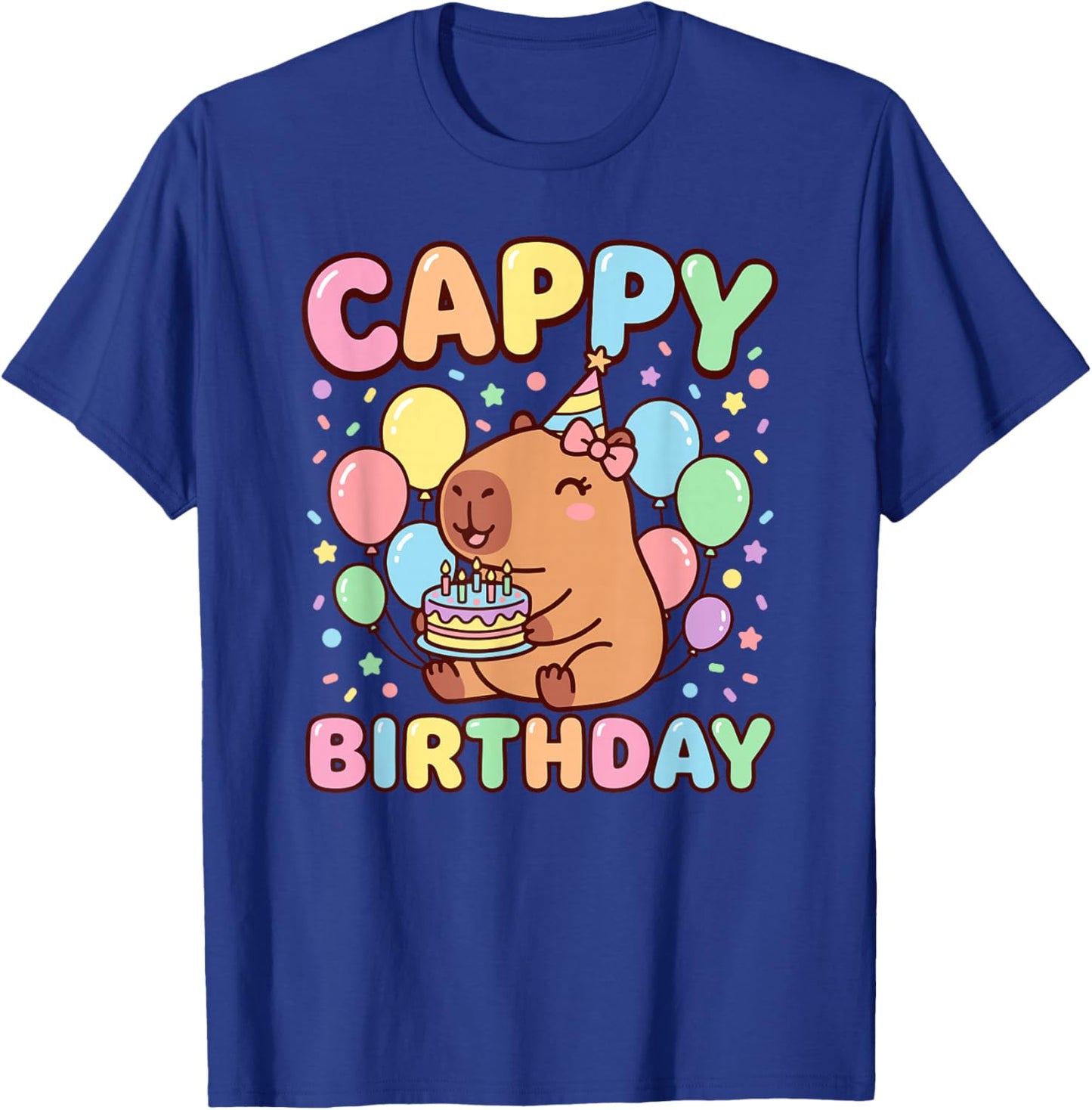 Capybara Birthday Happy Birthday T-Shirt - T-Shirt | Royal