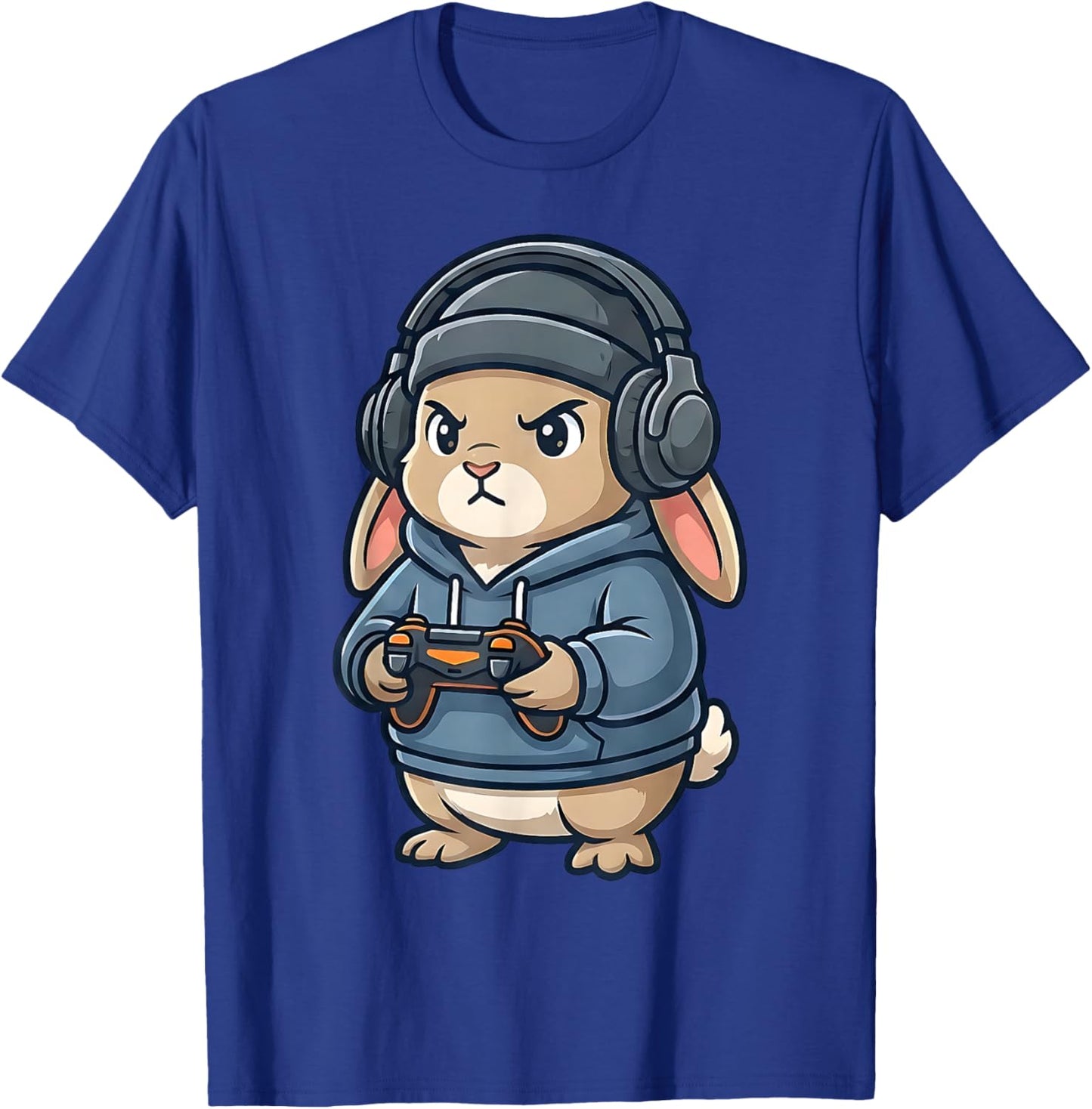Funny Rabbit Gaming Video Games Animal Gamer Kids T-Shirt - T-Shirt | Royal