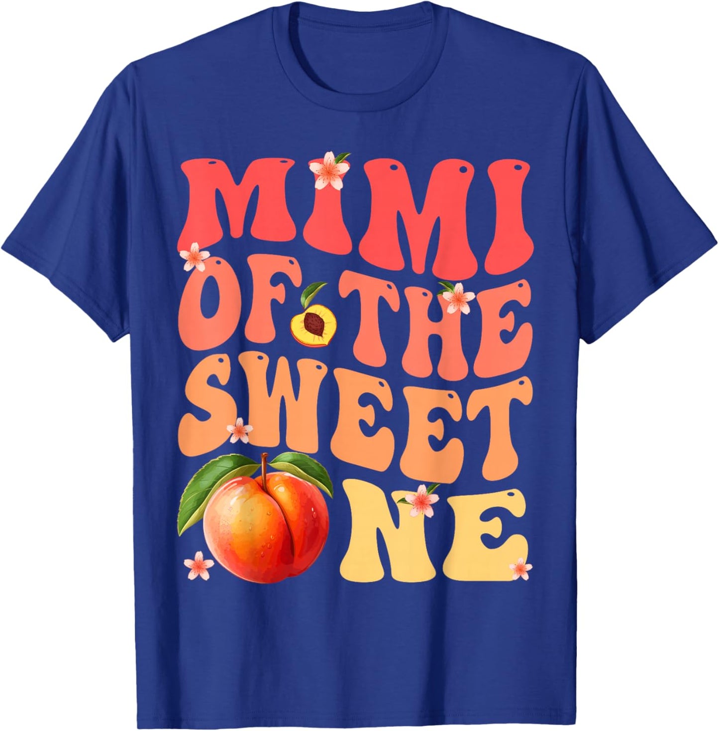 Mimi of The Sweet One 1St Birthday Girl Peach Groovy T-Shirt - T-Shirt | Royal