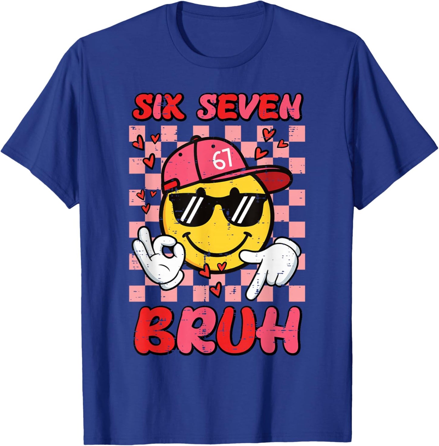6 7 Valentines Day Six Seven Bruh 67 Meme Kids Boys Youth T-Shirt - T-Shirt | Royal