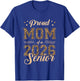 Proud Mom of A Senior 2026 Leopard Back to School Graduation T-Shirt - T-Shirt | Royal