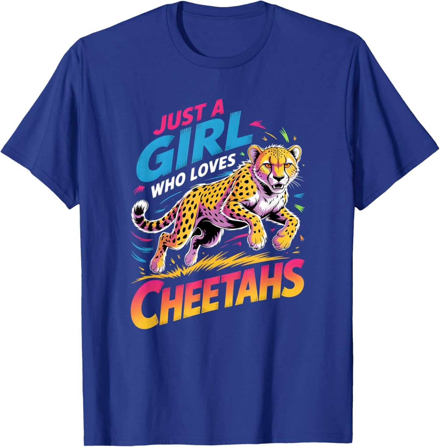 Girls Cheetah T-Shirt - T-Shirt | Royal