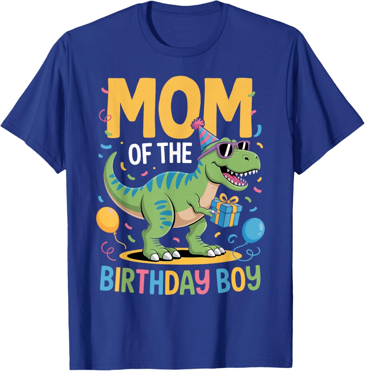 Mom of The Birthday Party Outfit Dinosaur Squad Mommy T-Shirt - T-Shirt | Royal