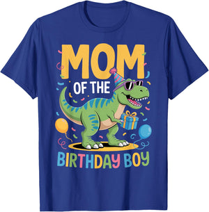 Mom of The Birthday Party Outfit Dinosaur Squad Mommy T-Shirt - T-Shirt | Royal