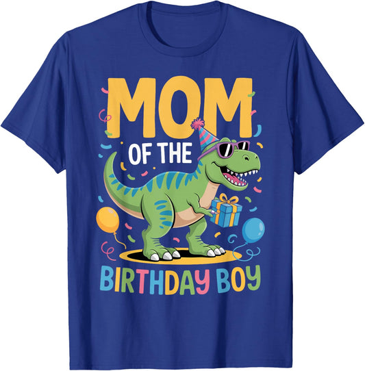 Mom of The Birthday Party Outfit Dinosaur Squad Mommy T-Shirt - T-Shirt | Royal
