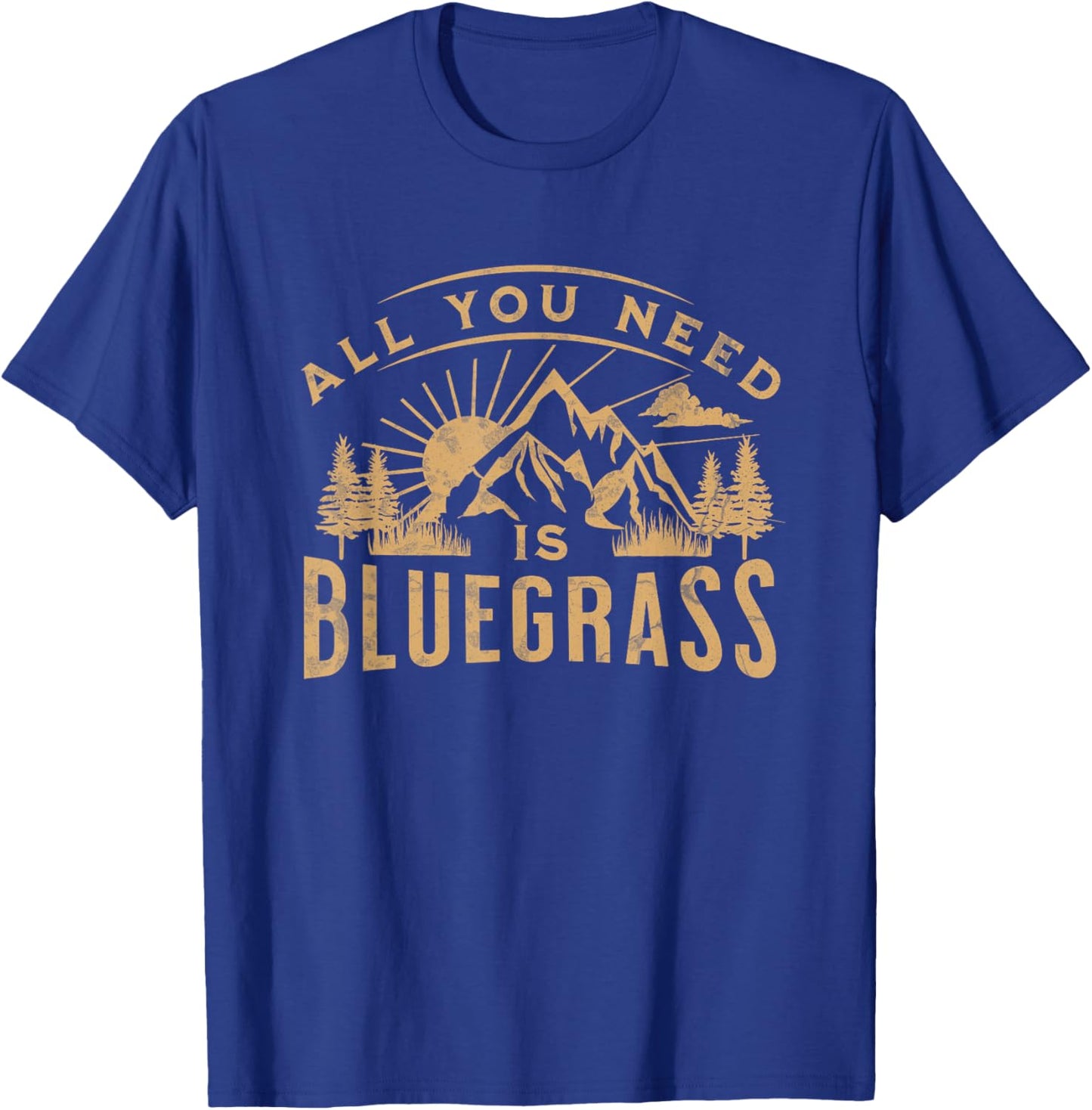 Bluegrass Music Lover Appalachian Design T-Shirt - T-Shirt | Royal