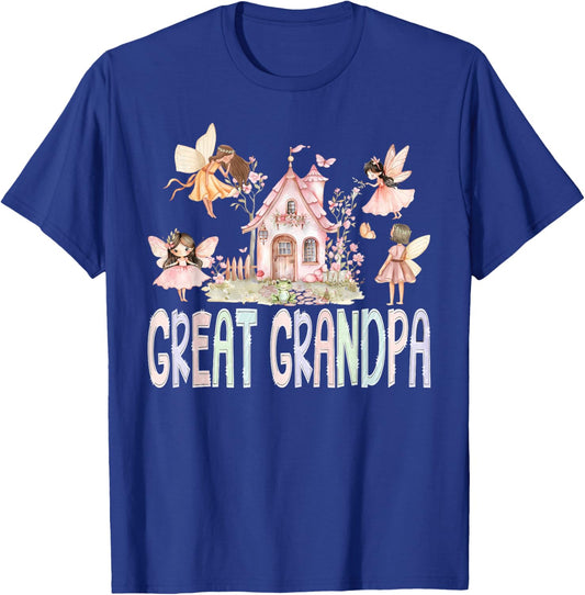Fairy Great Grandpa Magical Floral Birthday Girl Fairytale T-Shirt - T-Shirt | Royal