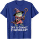Funny Frog Wizard Off to Commit Tomfoolery Frog Meme Fantasy T-Shirt - T-Shirt | Royal