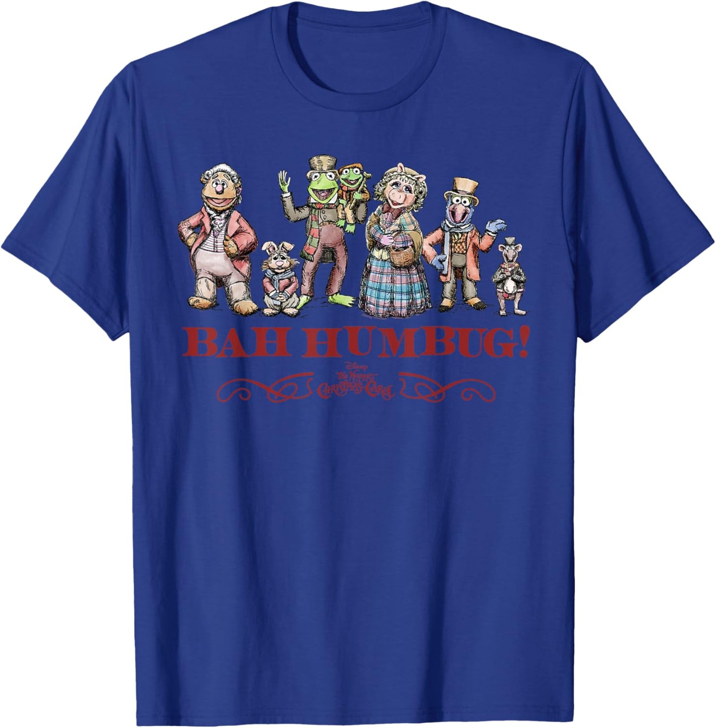 Disney The Muppet Christmas Carol Bah Humbug! Holiday T-Shirt - T-Shirt | Royal