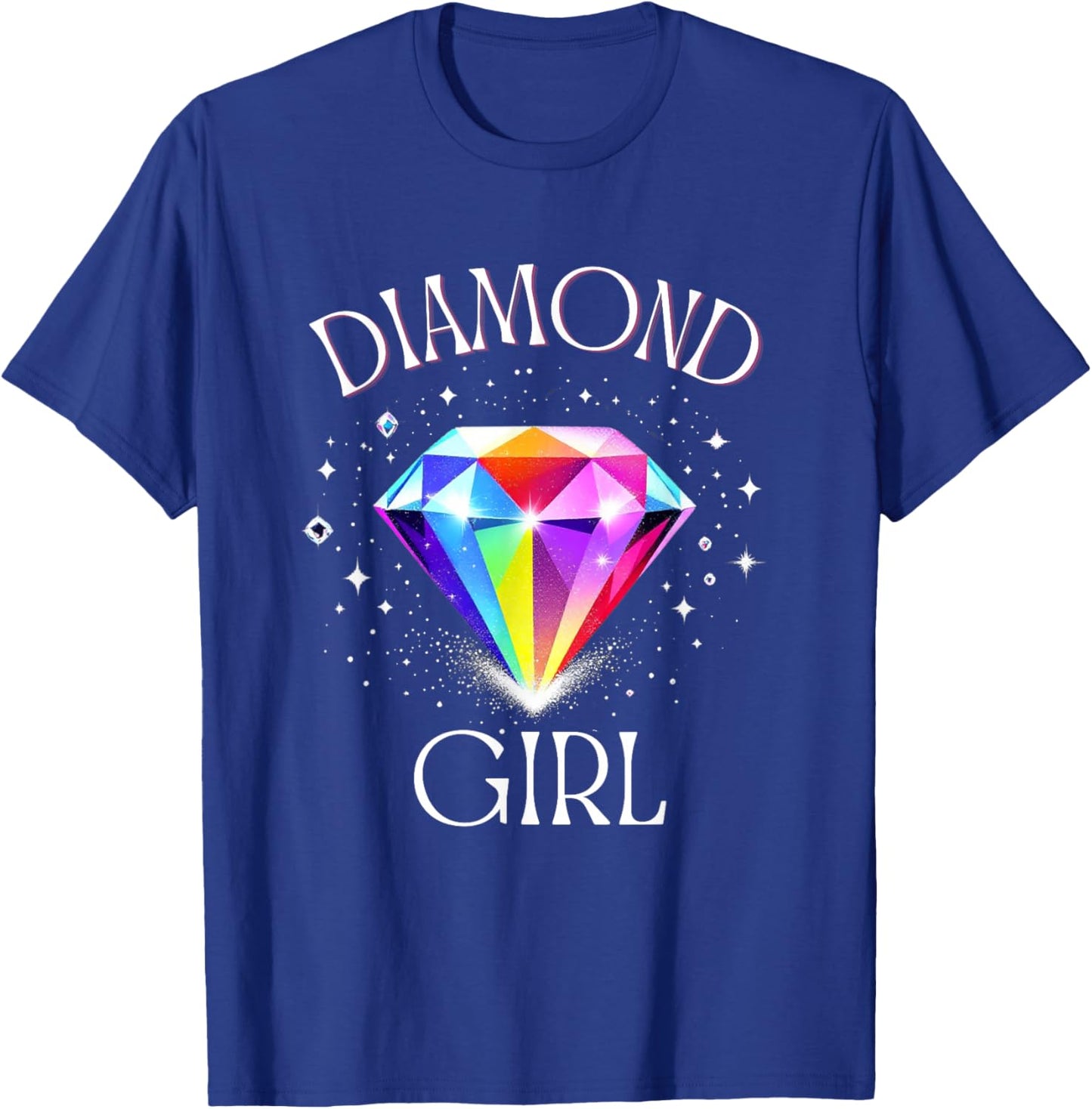 Diamond Gem Quote Design – Colorful Sparkling Crystal T-Shirt - T-Shirt | Royal