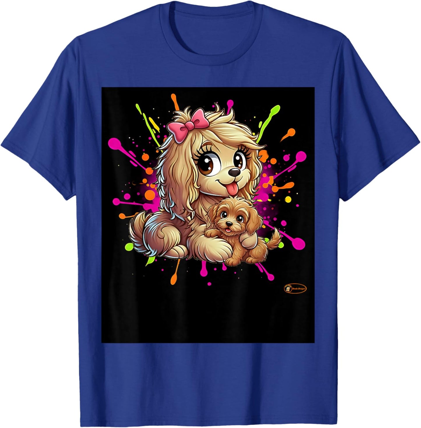 Cute Puppy Love Cartoon Design for Kids and Dog Lovers T-Shirt - T-Shirt | Royal