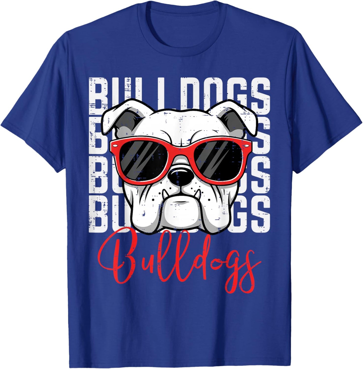 Bulldog Men Women Boys Girls Youth Kids Teen T-Shirt - T-Shirt | Royal