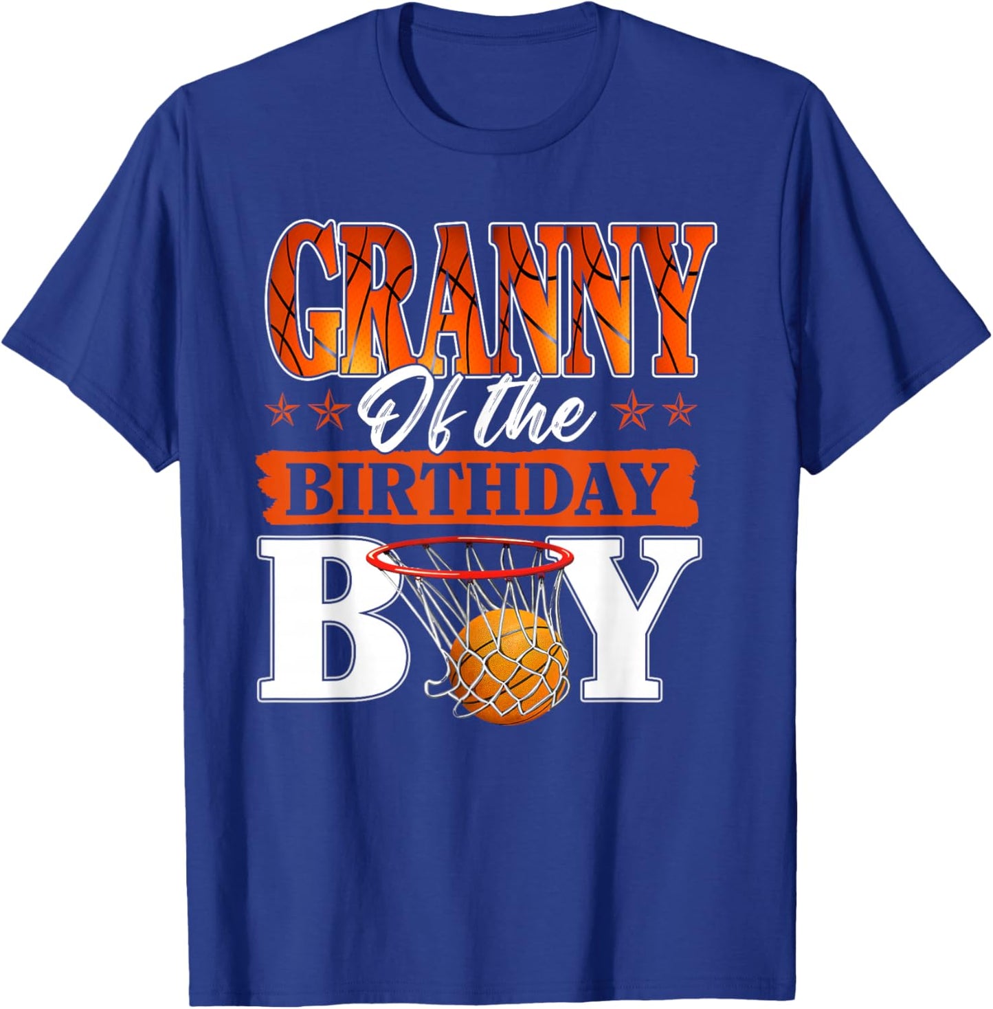 Basketball Granny of The Birthday Boy Family Matching T-Shirt - T-Shirt | Royal