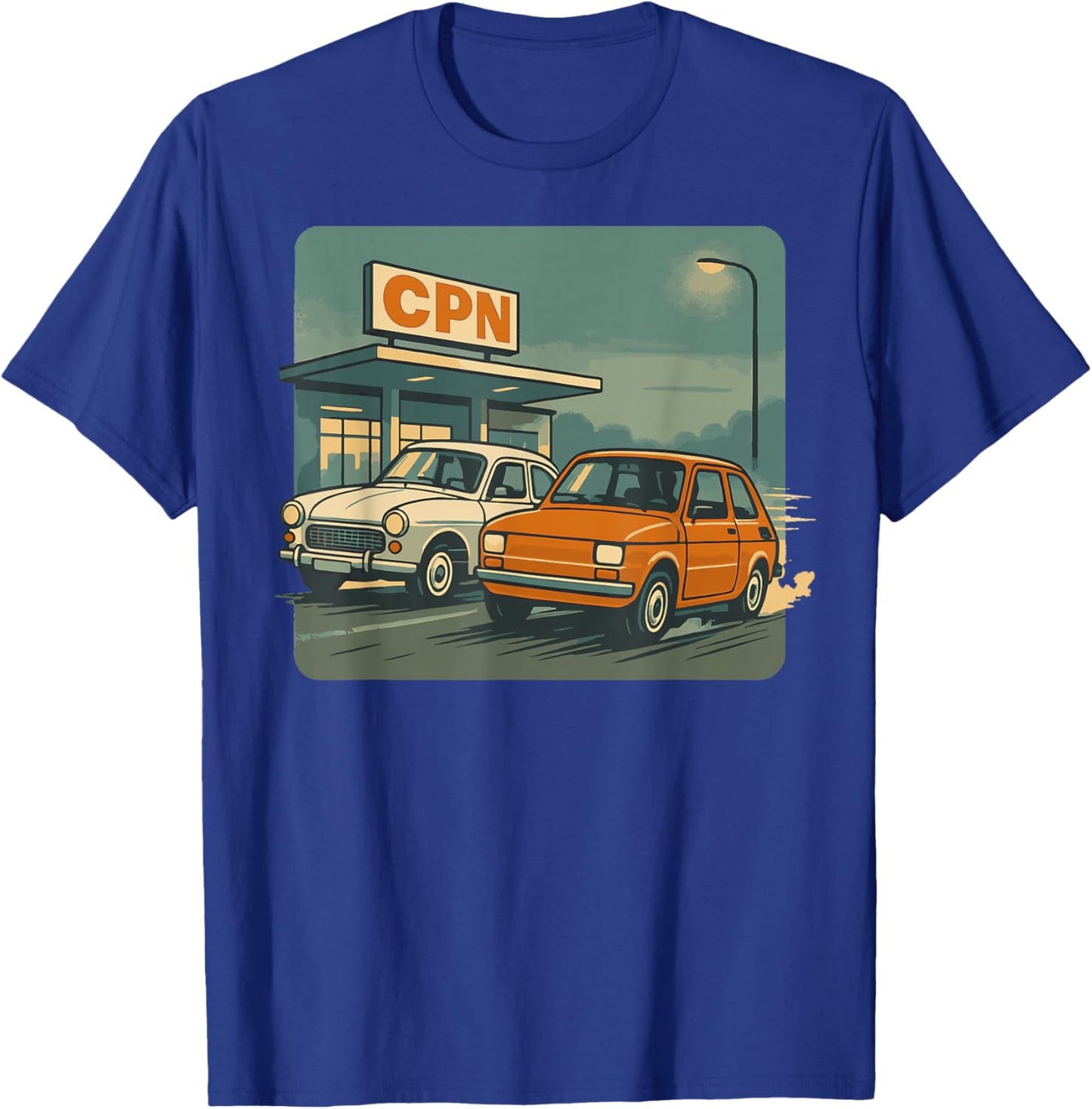 CPN Retro Cars PRL Poland Oldschool Vintage Ride T-Shirt - T-Shirt | Royal