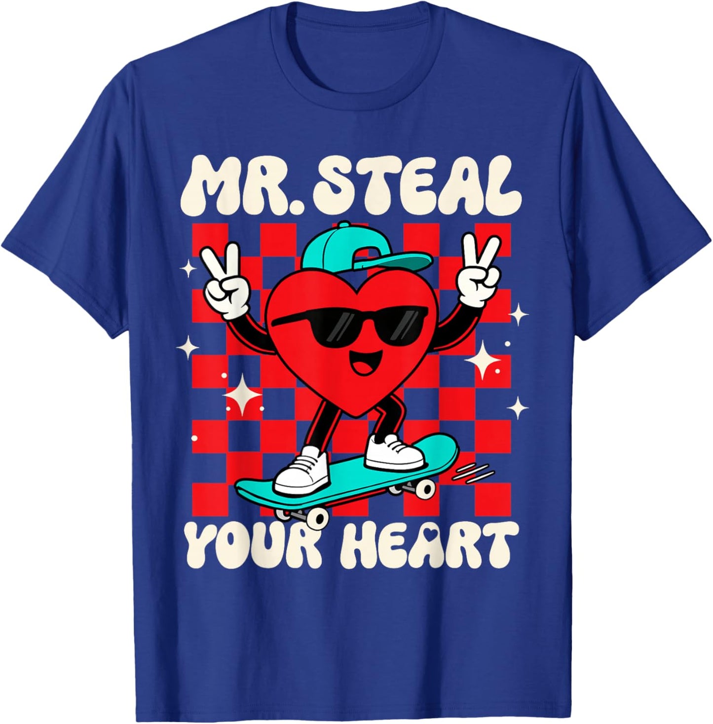 Mr Steal Your Heart for Boys Toddlers Valentine's Day Kids T-Shirt - T-Shirt | Royal