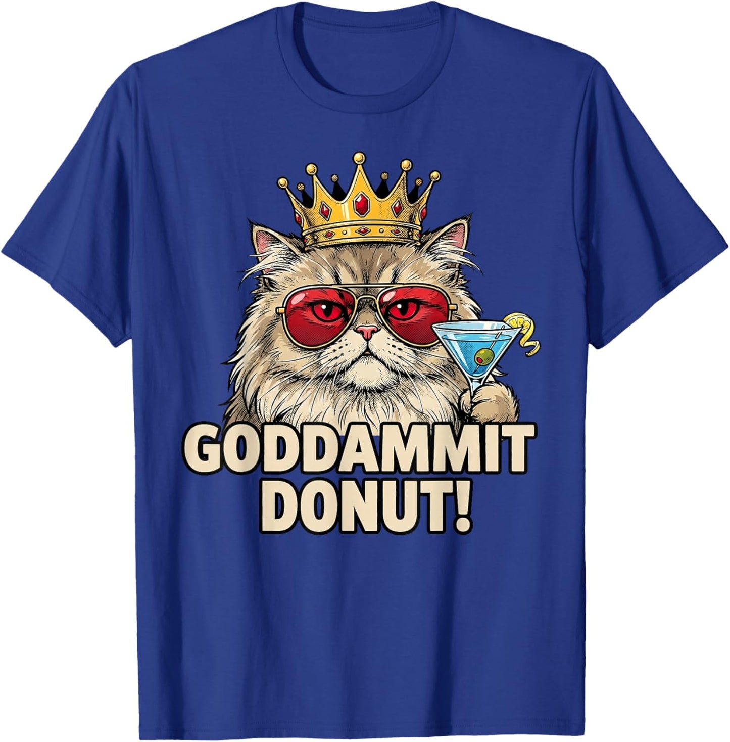 Donut Princess Cat Meme – Kawaii Funny Cartoon Style T-Shirt - T-Shirt | Royal