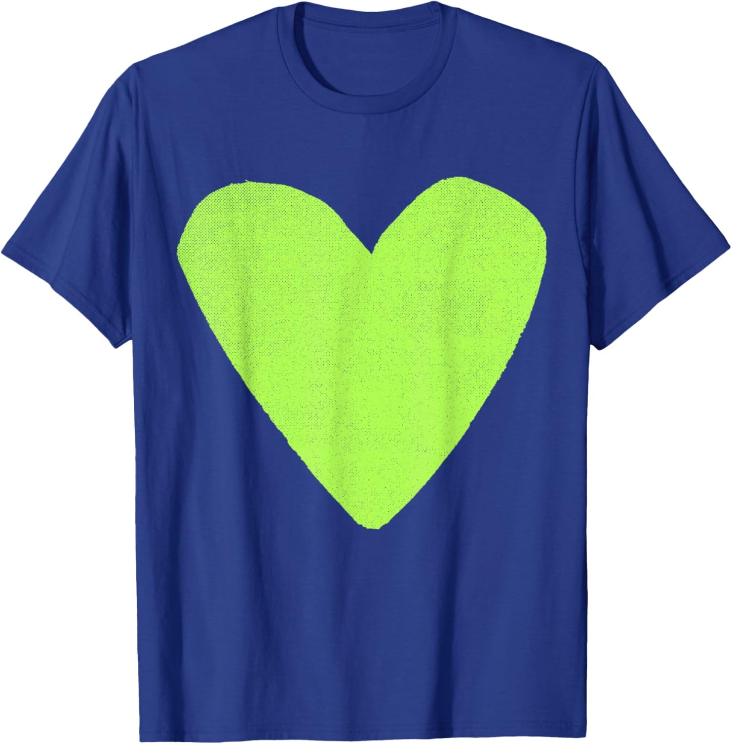 Boho Tops Valentines Day Cute Girls Lime Green Heart T-Shirt - T-Shirt | Royal