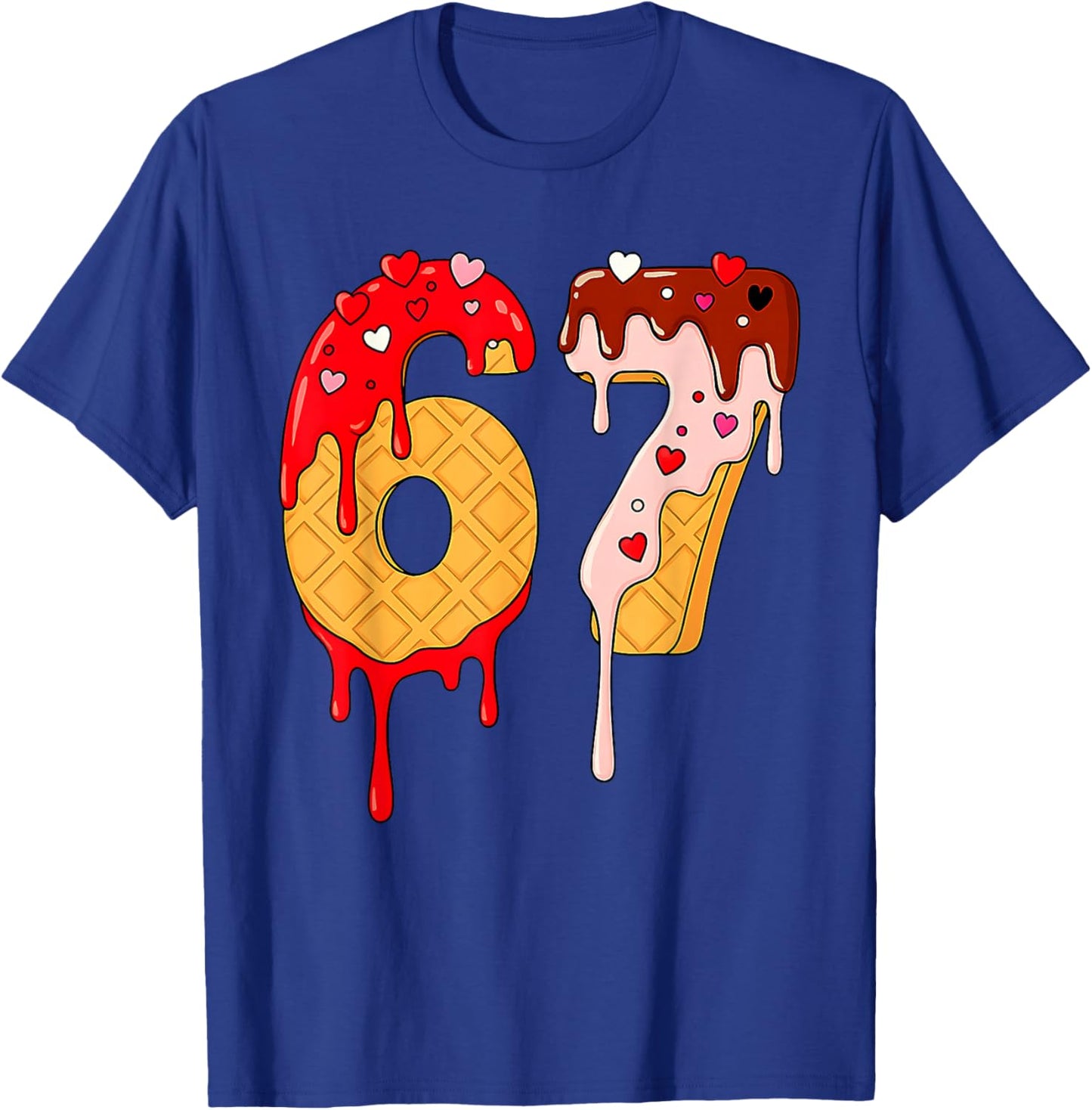 67 Ice Cream Drip Meme Funny Six Seven Valentine Days T-Shirt - T-Shirt | Royal