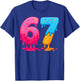 6 7 Meme Six Seven Ice Cream Drip T-Shirt - T-Shirt | Royal