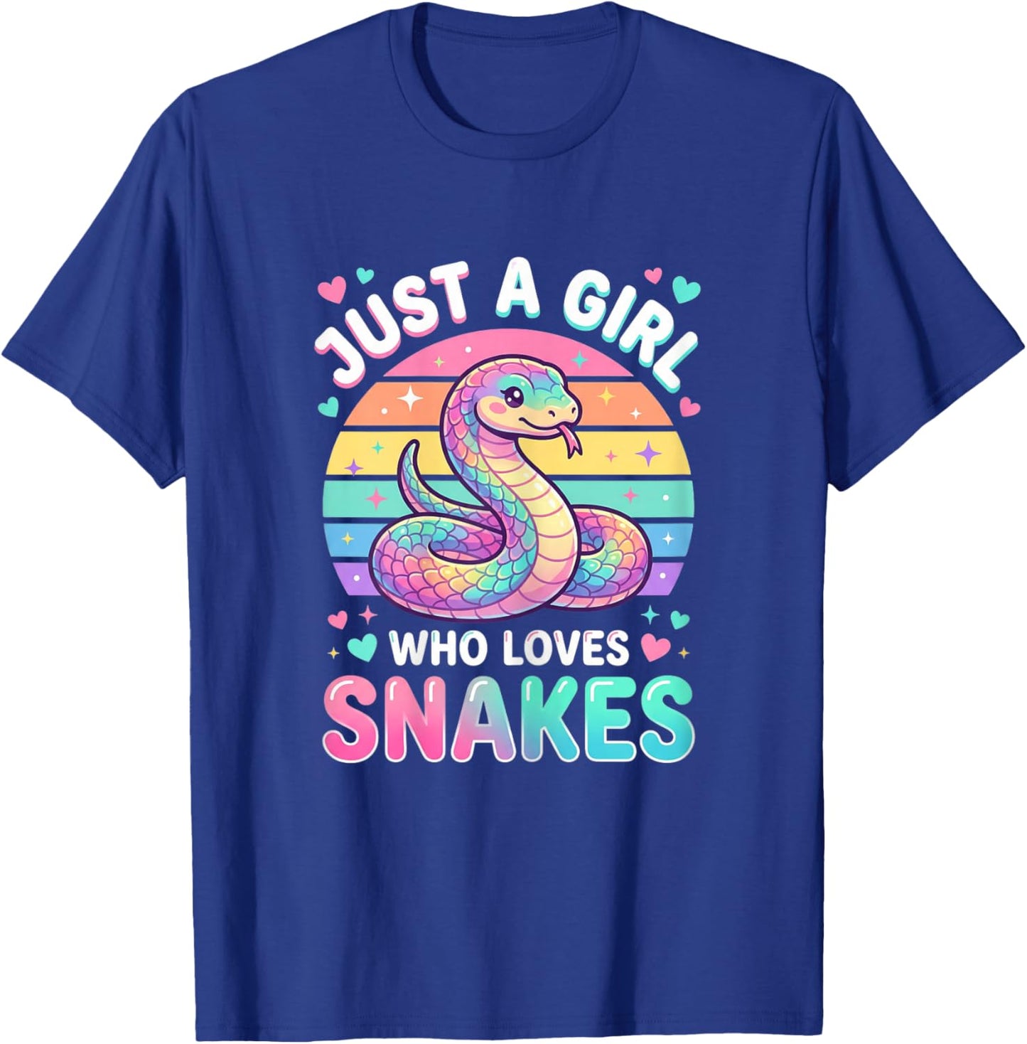 Just a Girl Who Loves Snakes Cute Snake Lover T-Shirt - T-Shirt | Royal