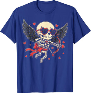 Skeleton Cupid Dark Valentine Romantic Kawaii Funny Gothic T-Shirt - T-Shirt | Royal