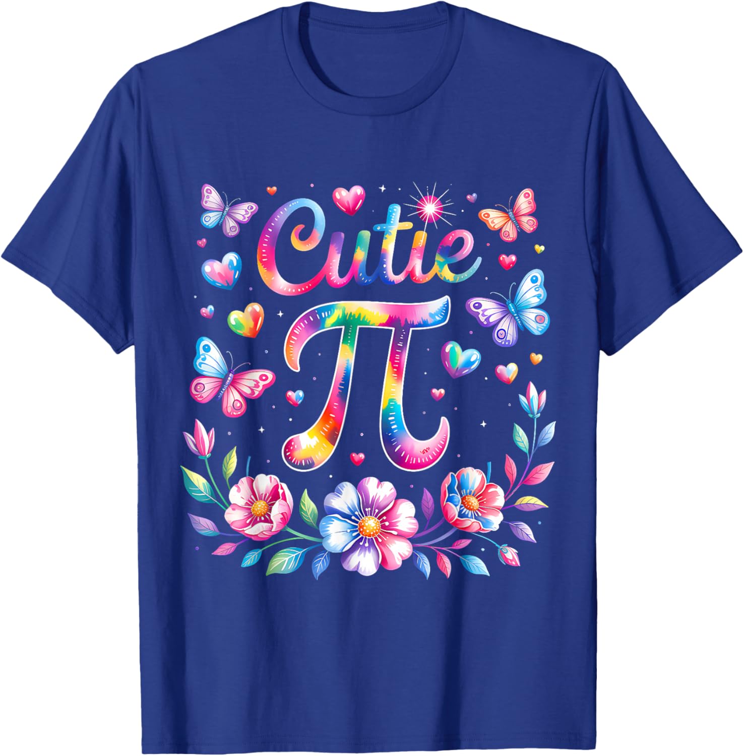 Cutie 3.14 Pi Symbol Pi Day Math Lover Teacher Girls Kids T-Shirt - T-Shirt | Royal