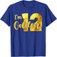 I'm 12th Golden Birthday 12 Year Old Bday Kids Groovy T-Shirt - T-Shirt | Royal