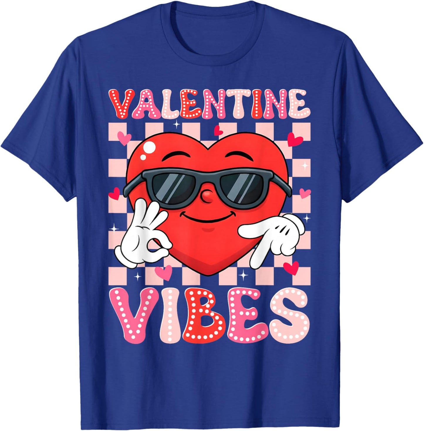 Valentine Vibes Six Seven 6 7 Meme Slang Heart Boy Girl Kids T-Shirt - T-Shirt | Royal
