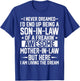 Son in Law Art from Mother in Law for Fathers Day Men Boys T-Shirt - T-Shirt | Royal