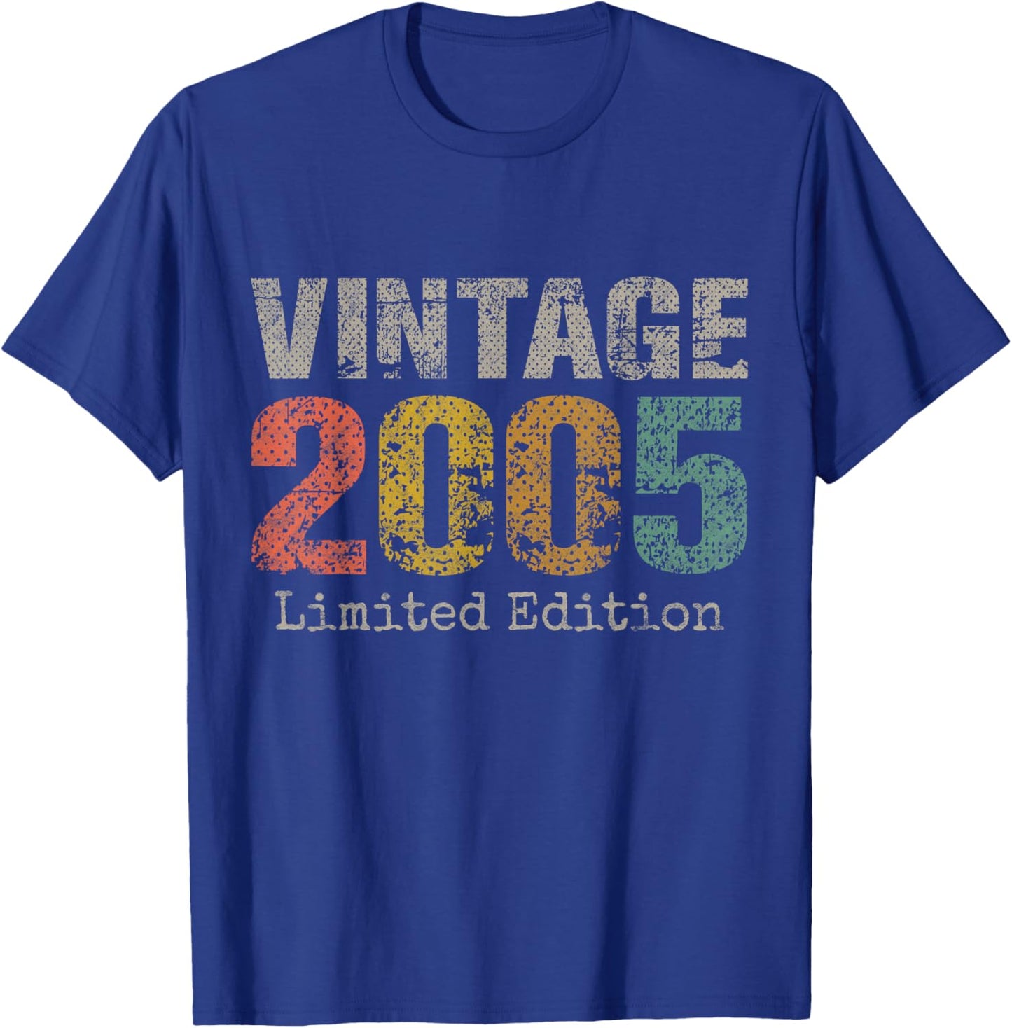 Vintage 2005 Text 21st Birthday Gift Men Women 21 Year Old T-Shirt - T-Shirt | Royal