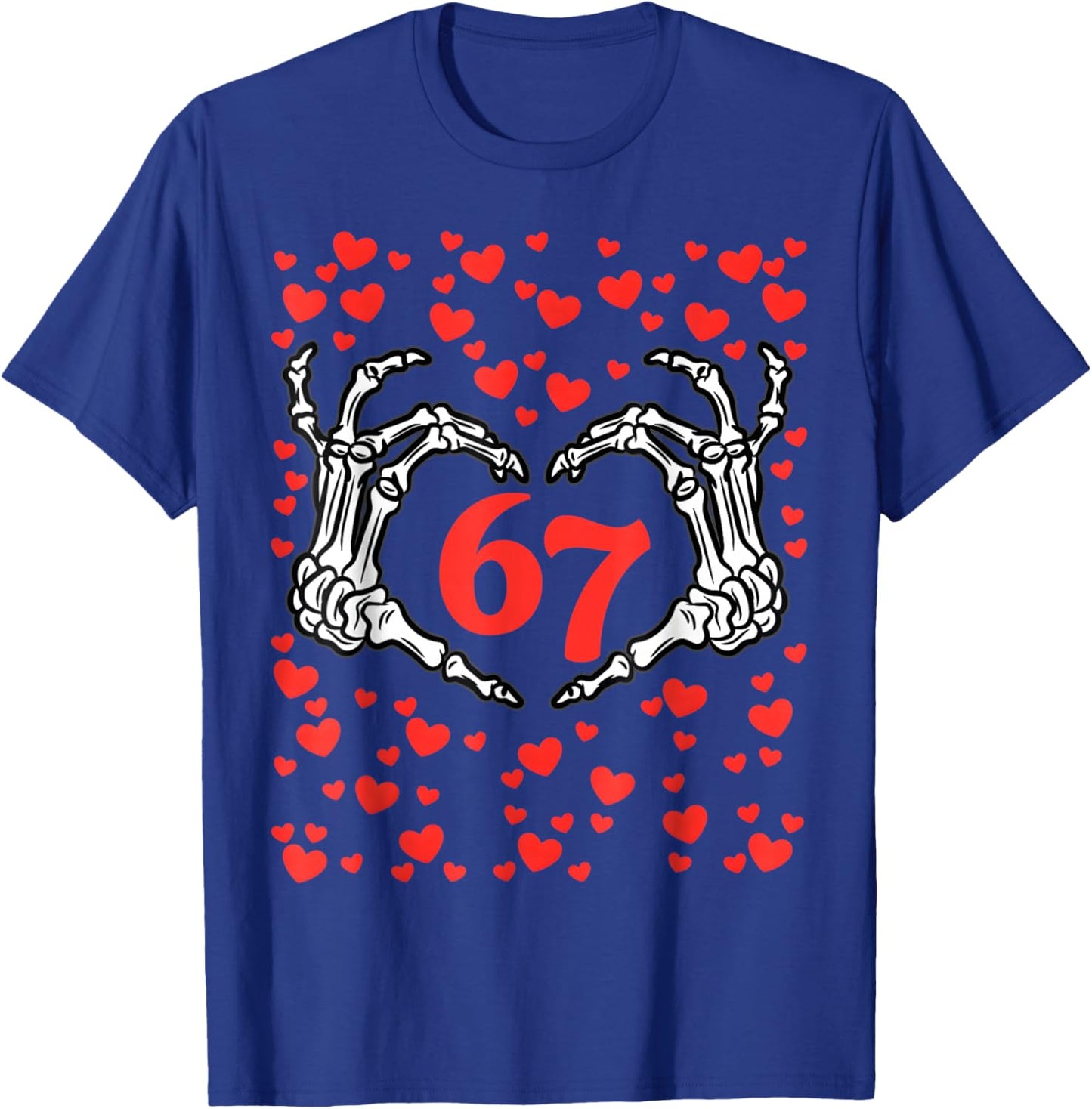 Funny Six Seven 6 7 Meme Women Kids Valentine Girl T-Shirt - T-Shirt | Royal