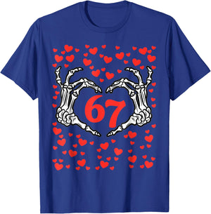 Funny Six Seven 6 7 Meme Women Kids Valentine Girl T-Shirt - T-Shirt | Royal
