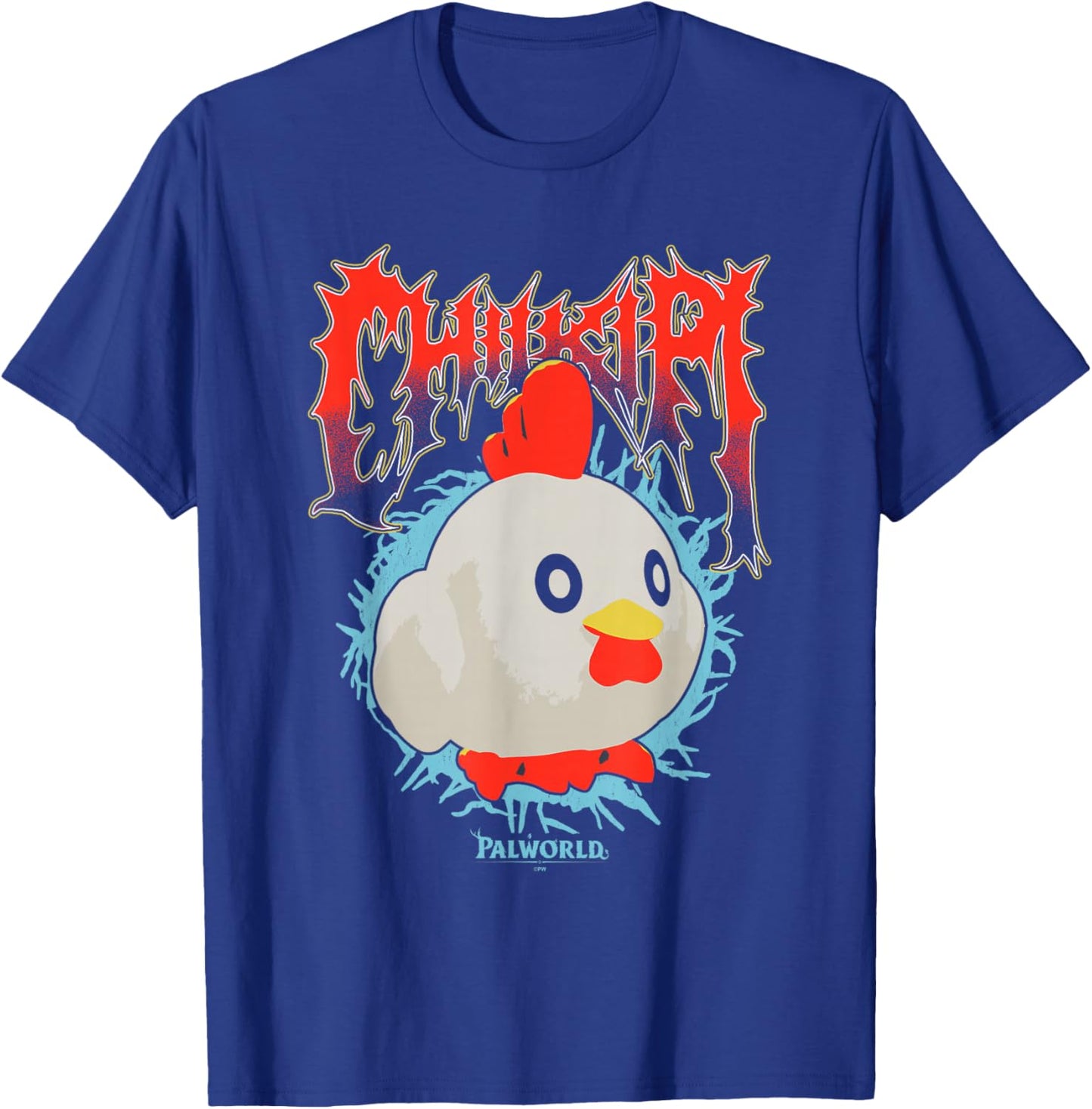 Palworld Chikipi Heavy Metal Character Portrait Video Game T-Shirt - T-Shirt | Royal