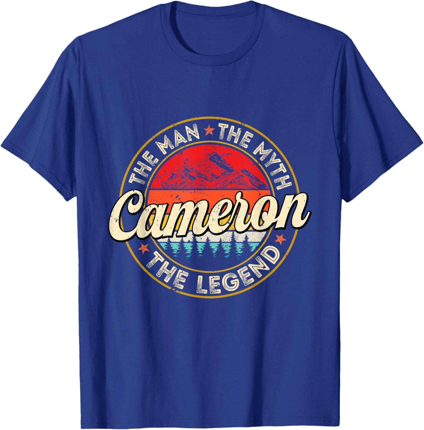 Cameron The Man The Myth The Legend Personalized Name T-Shirt - T-Shirt | Royal