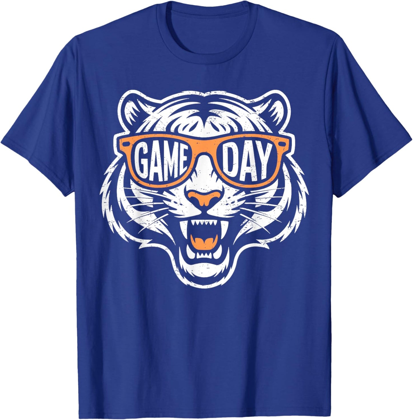 Retro Game Day Tiger T-Shirt - T-Shirt | Royal