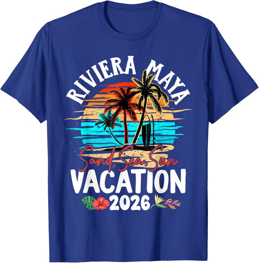 Riviera Maya Mexico 2026 Vacation Matching Family Group T-Shirt - T-Shirt | Royal