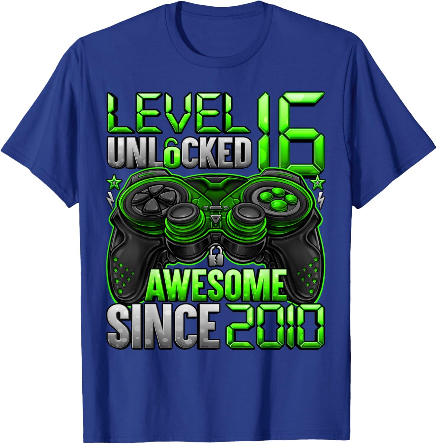 Level 16 Unlocked 16 Year Old Gifts Boys 16th Birthday Boy T-Shirt - T-Shirt | Royal
