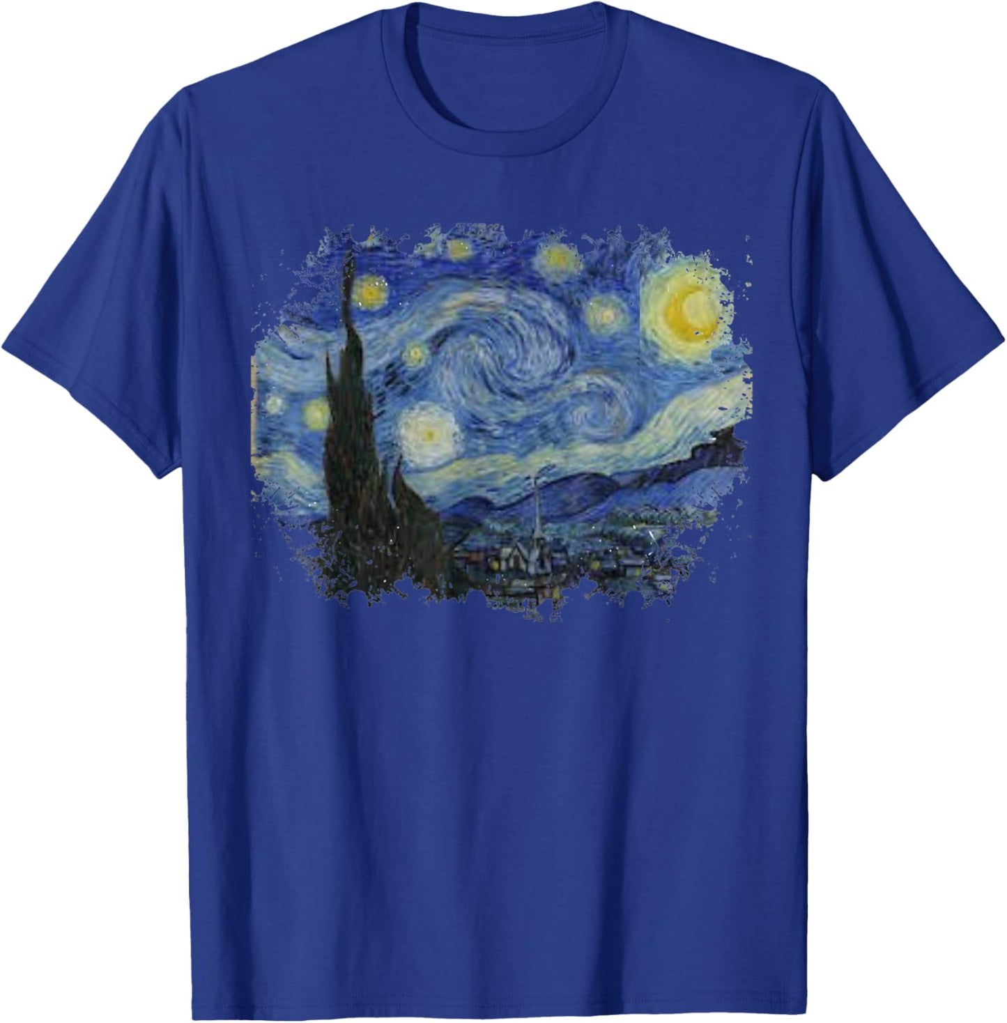 Vintage Starry Night Style Van Gogh T-Shirt - T-Shirt | Royal