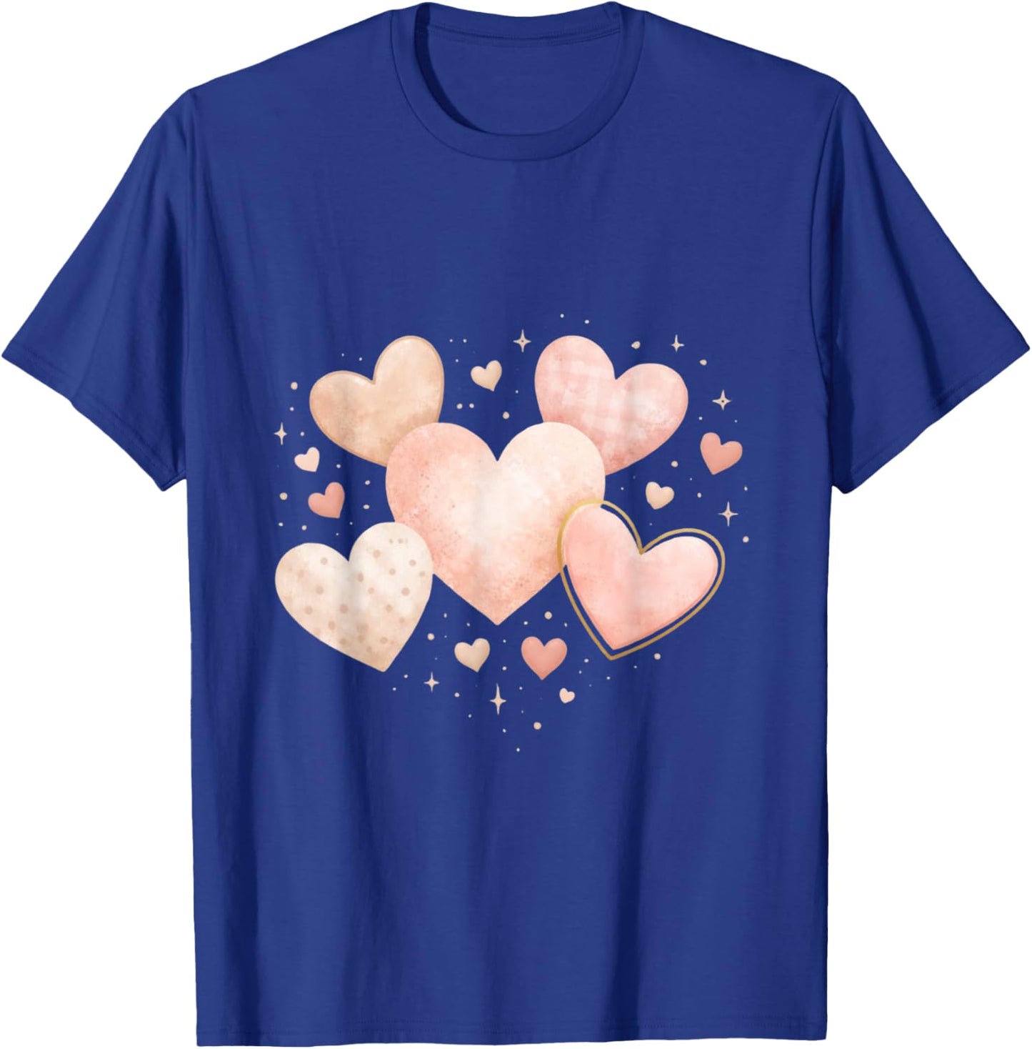 Hearts Design – Cute Valentine’s Day Love Artwork T-Shirt - T-Shirt | Royal