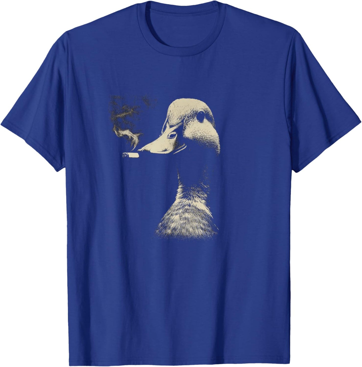 Cool Smoking Duck Retro Vintage Animal Smoking T-Shirt - T-Shirt | Royal