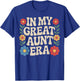 in My Great Aunt Era Family Support Aunt Retro T-Shirt - T-Shirt | Royal