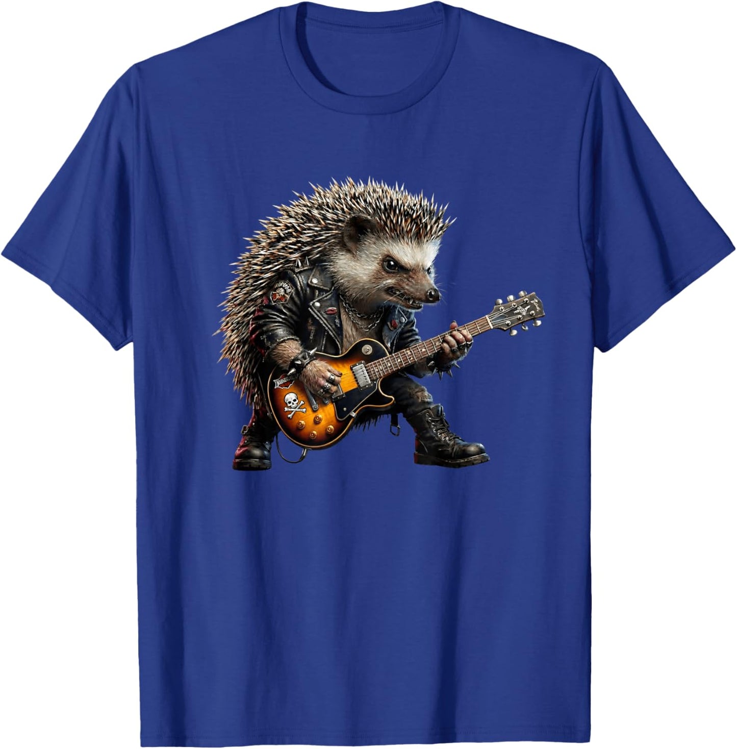 Epic Punk Hedgehog Rock'n Roll Guitar Kids Future Rock Star T-Shirt - T-Shirt | Royal