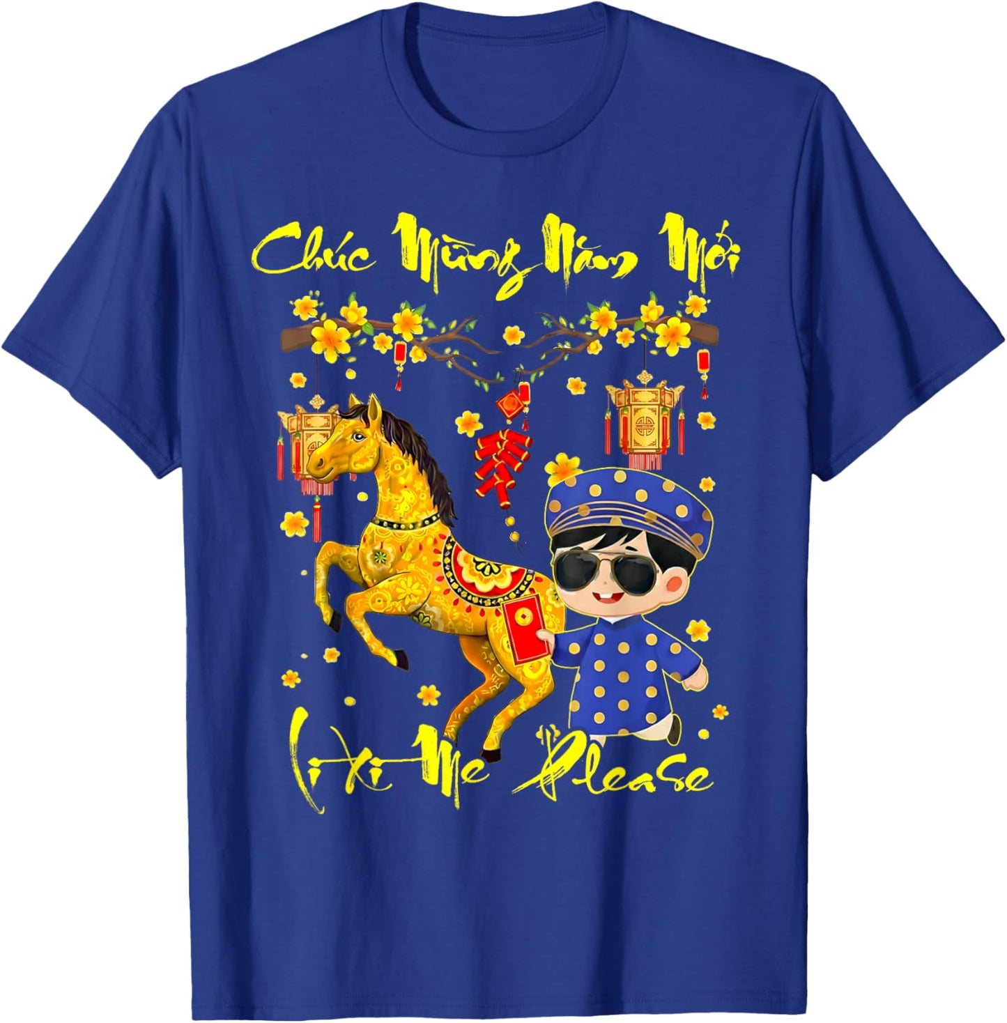 Li Xi Me Please Vietnamese Lunar New Year TET 2026 Boys Kids T-Shirt - T-Shirt | Royal