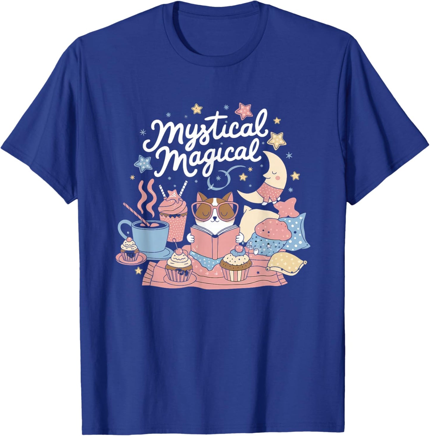 Mystical Magical Retro Aesthetic Space Gift Men Women T-Shirt - T-Shirt | Royal